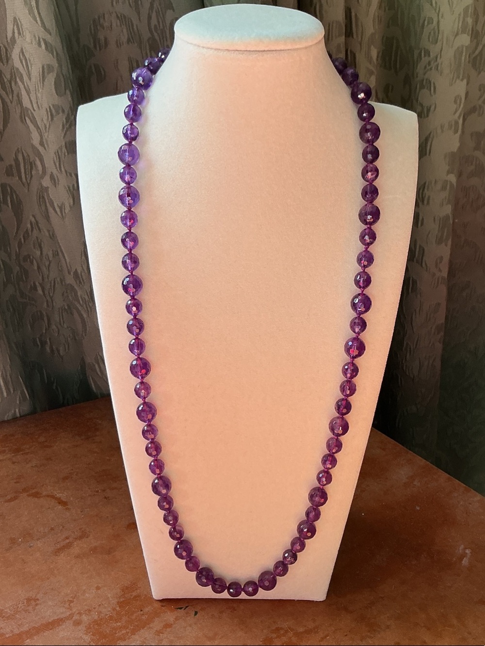 28β Faceted Amethyst Hand-Knotted Necklace